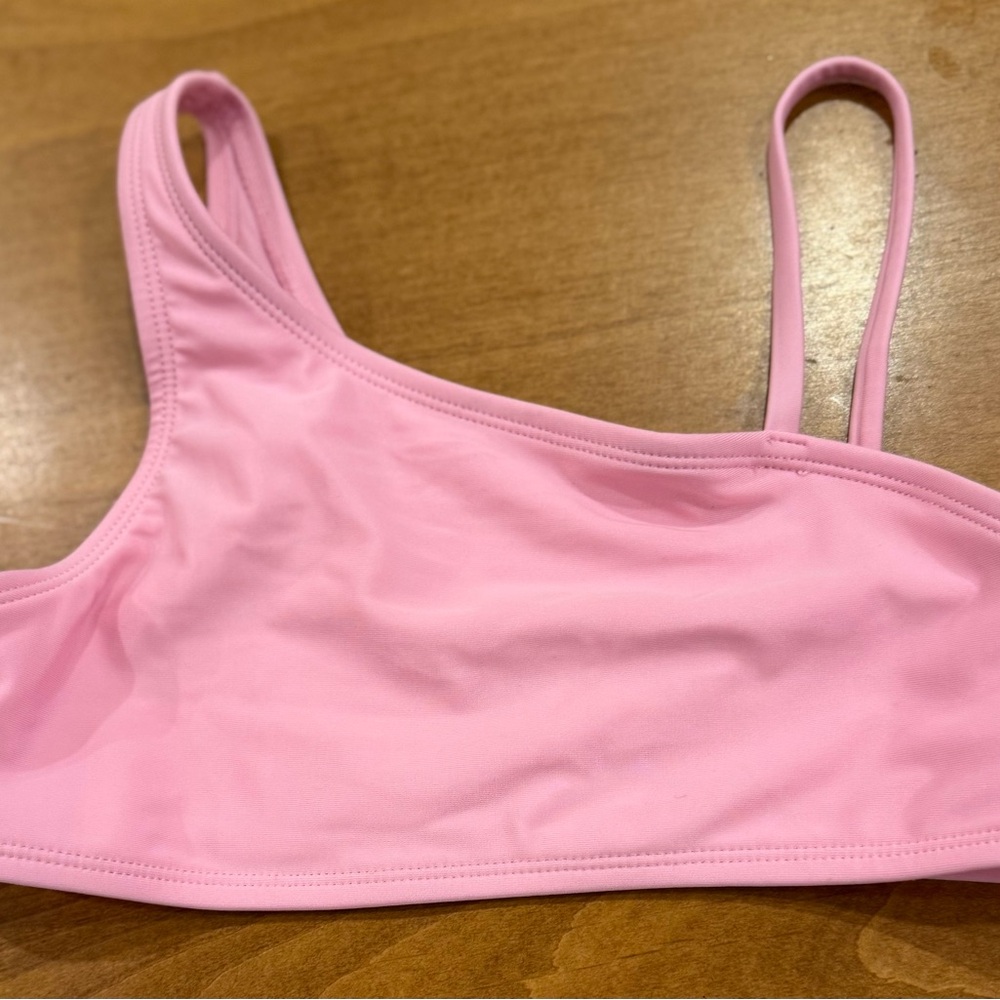 Wonder Nation Pink Textured Dance Midriff Top